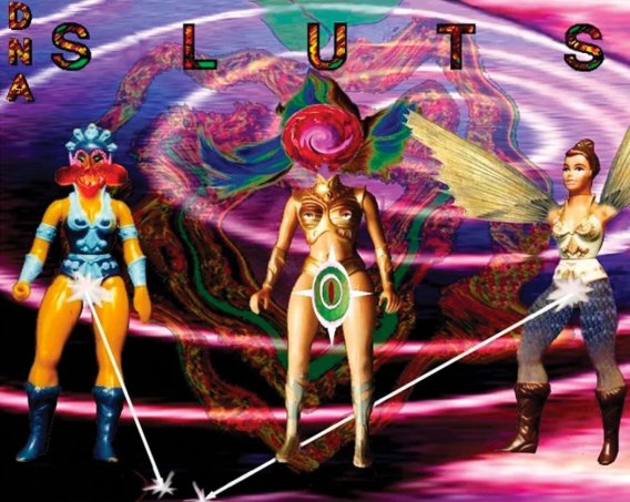 Figure 5: VNS Matrix, ‘DNA Sluts’ from ‘All New Gen’ CDROM, digital image, Australia, 1993. Image reproduced with the consent of the artists.